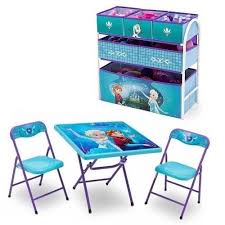 Disney Frozen Activity Table Bin Organizer Set 2 Plastic Folding Chairs Kids Disney Frozen Playroom Kids Table And Chairs Frozen Themed Bedroom