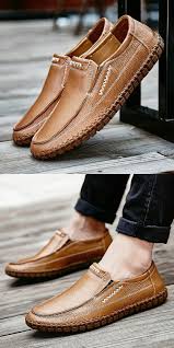 Amazon Handmade Summer Men S Leather Shoes Casual Slip On Driving Loafers Stitching Shoes Mens Casual Leather Shoes Casual Shoes Mens Hats Fashion