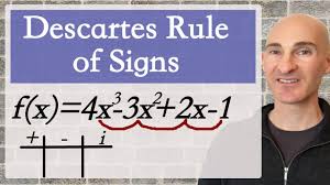 Descartes Rule Of Signs