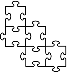 Black And White Puzzle Clipart Pinterest Postcard Backing Template Google Search Puzzle Piece Template Postcard Design Postcard Template