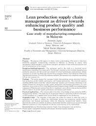 Lot 7, jalan p10/11, seksyen 10 kawasan perusahaan bangi, 43650 bandar baru bangi, selangor darul ehsan, malaysia. Pdf Lean Production Supply Chain Management As Driver Towards Enhancing Product Quality And Business Performance