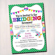 Bridging Invitation Instant Editable Template Bridging From Etsy In 2020 Daisy Girl Scouts Girl Scout Bridging Girl Scout Troop