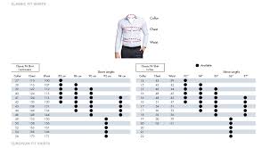 Size Chart Van Heusen