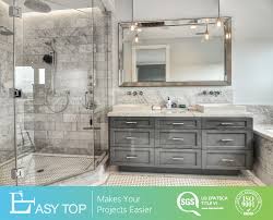 This bathroom by jennifer worts also features a beveled mirror for extra reflection and an acrylic stool for a touch of modern style. Modern American Style Grey Wooden Bathroom Vanity From China Factory China Double Sink Bathroom Vanity White Lacquer Bathroom Vanity