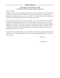 Best Apprentice Carpenter Cover Letter Examples Livecareer