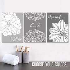 Check spelling or type a new query. Gray Bathroom Wall Art Bathroom Canvas Or Prints Gray Ombre Bathroom Wall Decor Bathroom Quote Pictures Bathroom Canvas Gray Bathroom Walls Floral Bathroom