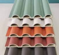 WPC Wall Panel Round Fluted Wall Panel Interior Decorative PVC Panel Boards