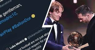 Modric won the ballon d'or, he is beyond compare. jose mourinho was full of praise for luka modric in an interview with sportske novosti. Modric Calls For Respect After Handing Messi Record Ballon D Or Receives Praise From Barcelona Tribuna Com