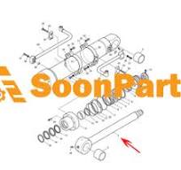 Genuine Bucket Cylinder Rod Assy 53U302-5 for Doosan Daewoo Excavator  S150LC-7B SOLAR 130LC-V SOLAR 140LC-V SOLAR 140W-V SOLAR 150LC-V SOLAR  155LC-V ...