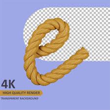 Join the grabcad community today to gain access and download! Premium Psd 3d Model Rendering Burlap Rope Alphabet Letter E
