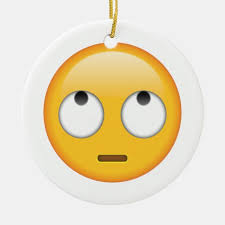 Face With Rolling Eyes Emoji Ceramic Ornament Zazzle Com In 2020 Eyes Emoji Ceramic Ornaments Emoji Birthday