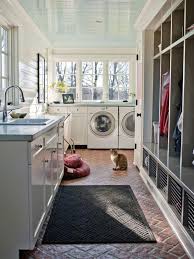 A stainless steel rolling kitchen cart does double duty as laundry room decor and provides ample storage when outfitted with all manner and sizes of wicker baskets. 42 Laundry Room Design Ideas To Inspire You