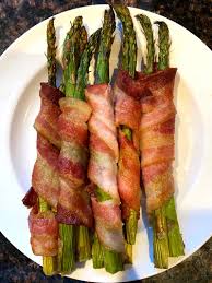 Air Fryer Bacon Wrapped Asparagus Recipe Bacon Wrapped Asparagus Asparagus Bacon Wrapped