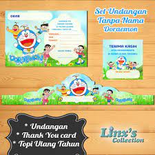 Undangan ulang tahun anak cowok. Set Undangan Ulang Tahun Doraemon Isi 10 Set Lazada Indonesia
