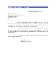 Debe ser escrita en hoja membretada. Carta Formal Modelo