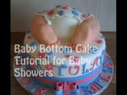 Baby Bottom Cake Tutorial For Baby Showers Baby Bottom Cake Baby Bump Cakes Baby Shower Cookies
