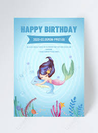 Dikongsikan di sini template dalam format microsoft power point yang saya buat tadi. Mermaid Girl Birthday Invitation Template Image Picture Free Download 465512362 Lovepik Com