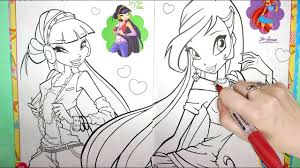 Want to paint coloring for free? Winx Club Coloring Book Page Winx Club How To Color Coloring Markers Videos Learn Colors Kids Youtube