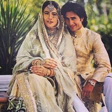 Amrita Singh And Saif Ali Khan 1991 2004 Amrita Singh Bollywood Wedding Vintage Bollywood