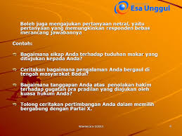 Ketahanan nasional sebagai hasil pandangan yang bersifat integrative mewujudkan suatu kewibawaan nasional serta memiliki detterent efek apa maksud pernyataan tsb, dan contoh indo berwibawa? Merumuskan Pertanyaan Ppt Download
