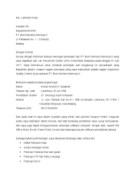 Surat lamaran kerja biasanya harus menggunakan bahasa yang sopan dan santun. Surat Lamaran Kerja Pdf