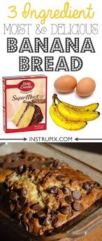 Easy 3 Ingredient Moist Banana Bread Recipe Banana Recipes Easy Super Moist Banana Bread Banana Bread Recipe Moist