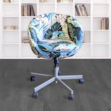 Pink 302.179.08 $89 alrik swivel chair. Ikea Skruvsta Chair Slip Cover Jungle Teal Pink Tropical Banana Leaf Affordable Designer Custom Handmade Trendy Fashionable Locally Made High Quality