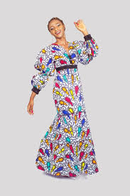 Ankara Ruched Puff Sleeve Maxi Dress Ankara Long Dress Etsy Maxi Dress With Sleeves African Dresses For Women African Clothing