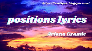 Ariana grande positions минус №4. Pin On English Song Lyrics