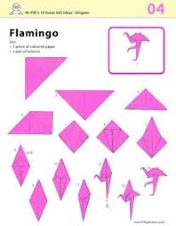 Step By Step Tutorial On How To Fold An Origami Flamingo Kids Origami Origami Easy Origami Crafts
