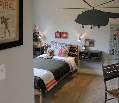 Military Themed Boys Room Ikea Bed Stained And Belts Added To The Headboard Ikea Bed Themed Kids Room Red Kids Rooms