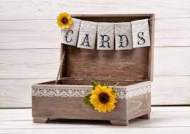 Sunflower Card Box Fall Wedding Wishes Box Money Gift Box Etsy Rustic Wedding Cards Sunflower Themed Wedding Card Box Wedding