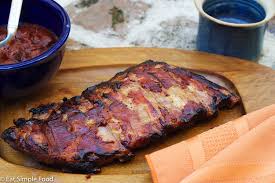 Place the ribs on top of the garlic and onion slices, bone side down. Oven Baked St Louis Style Bbq Ribs Recipe And Video Eat Simple Food