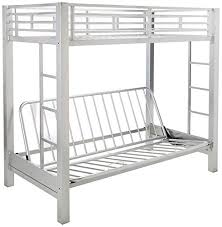 The sleek metal design looks stunning in any style space and the bunk bed style gives you plenty of room for other furniture and decor. Lz Leisure Zone Twin Over Futon Bunk Bed Metal Futon Bunk Bed Frame With Guardrails And Ladder For Kids Teens Black Twin Over Futon Futon Sets Home Kitchen Tapachula Gob Mx