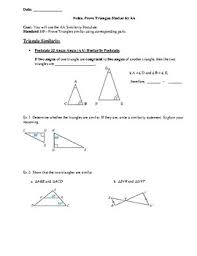 One of the triangles can. Geometry Notes Prove Triangles Similar By Aa By Dustin Mathias Tpt