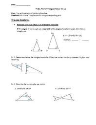 Name a segment parallel to the one given. Geometry Notes Prove Triangles Similar By Aa By Dustin Mathias Tpt