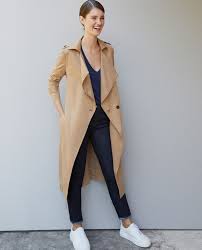 Long Floaty Trench Coat Chamois Rose 9betina Comptoir