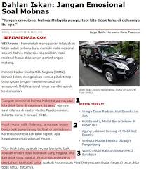 Indonesia merupakan pasaran terbesar automotif di asia tenggara diikuti oleh thailand. Indonesia Kutuk Proton Malaysia