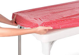 ： unbranded, flannel backed, vinyl tablecloth, condition:： new: Amazon Com Toptablecloth Vinyl Tablecloth Plastic With Flannel Backing 2pk 6 Foot 72 X 30 Inch Red And White Checkered Table Cloth Elastic Corner For Folding Table Holiday Christmas Thanksgiving Picnic Birthday