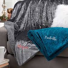Try our dedicated shopping experience. Crushed Velvet Personalized Throw Blankets