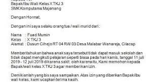 Buat kamu yang tidak mau repot membuat surat doc dari awal, berikut kami sediakan contoh surat izin tidak bisa masuk sekolah doc. Contoh Surat Izin Tidak Masuk Sekolah Karena Sakit Untuk Sd Smp Sma Bloggadogado