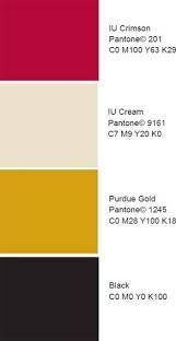 4 primary colors iu crimson pantone c 201 c0 m100 y63 k29 cream 9161 c7 m9 y20 k0 purdue gold pan paint wall fall 2019