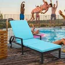 Maybe you would like to learn more about one of these? Pool Lounge Chair Adjustable Patio Chaise Lounge Chair With Wheels Outdoor Rattan Lounge Chair With Armrest And Cushion Patio Furniture Recliner For Deck Poolside Backyard 1 Blue Lll270 Walmart Com Walmart Com