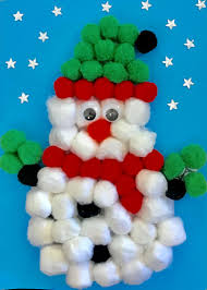 Voilà un bonhomme de neige qui n'a pas froid aux yeux ! Bricolage D Hiver Un Bonhomme De Neige En Pompons Et Boules De Coton Bricolages D Hiver Magommette