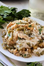 Slow cooker chicken pozole blancomazola® corn oil. Slow Cooker Chicken Stuffing Green Bean Casserole Love Bakes Good Cakes