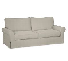 Pb Comfort Roll Arm Slipcovered Grand Sofa 92 Box Edge Memory Foam Cushions Performance Heathered Tweed Peb Slipcovers Slipcovered Sofa Furniture Slipcovers