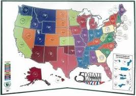 50 State Map Folder Quarter Display Collection Coin Chart Cardboard Slots New
