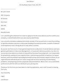 No one likes writing them, and recruiters just skim them. Business Advisor Covering Letter Example Learnist Org