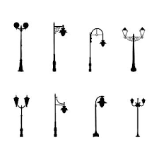 Street Light Silhouettes Light Silhouette Street Png And Vector With Transparent Background For Free Download Retro Vector Light Images Silhouette Free