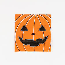 Citrouilles avec des sacs en plastique. 20 Petites Serviettes Mini Citrouille Pour Halloween